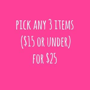 ❕pick 3 $15 (or under items) for $25 ❕